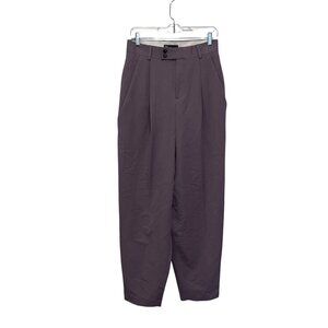 Asos Design Purple High-Waisted Pleated Lightweight Women's Trousers Pant Size 3
